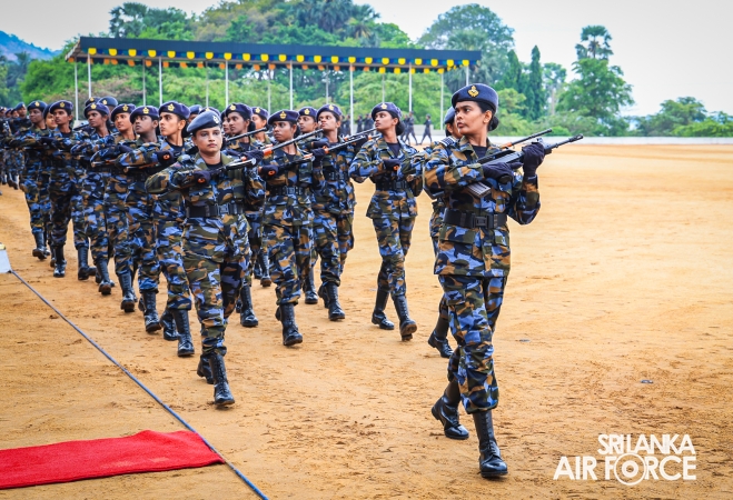 FALL OUT PARADE OF REGULAR, DIRECT ENTRY AND VOLUNTEER AIRMEN AND AIRWOMEN HELD AT SLAF ACADEMY CHINA BAY