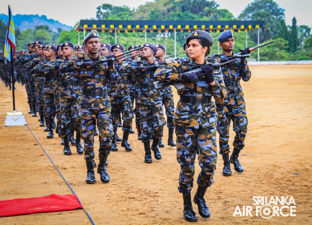 FALL OUT PARADE OF REGULAR, DIRECT ENTRY AND VOLUNTEER AIRMEN AND AIRWOMEN HELD AT SLAF ACADEMY CHINA BAY
