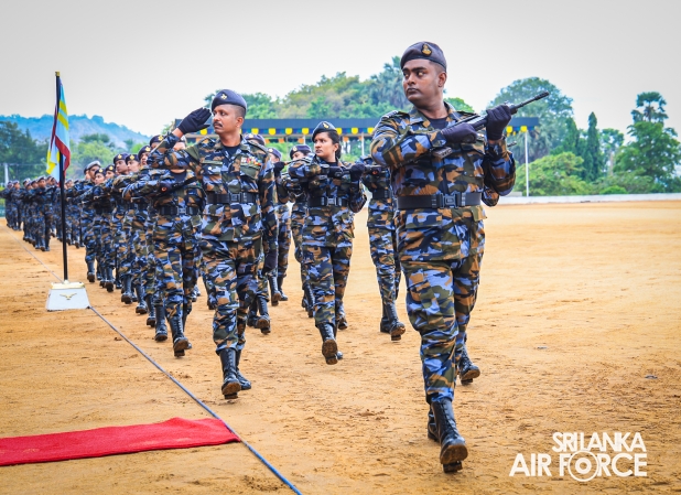 FALL OUT PARADE OF REGULAR, DIRECT ENTRY AND VOLUNTEER AIRMEN AND AIRWOMEN HELD AT SLAF ACADEMY CHINA BAY