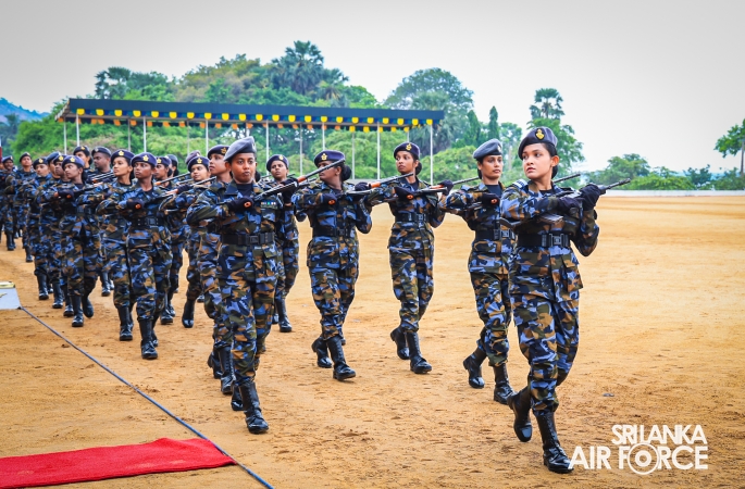 FALL OUT PARADE OF REGULAR, DIRECT ENTRY AND VOLUNTEER AIRMEN AND AIRWOMEN HELD AT SLAF ACADEMY CHINA BAY