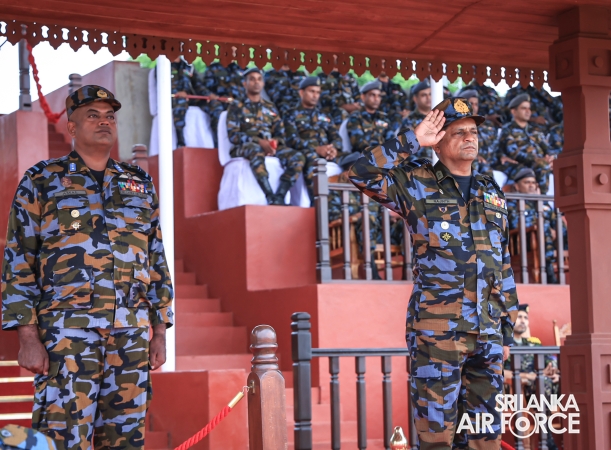 FALL OUT PARADE OF REGULAR, DIRECT ENTRY AND VOLUNTEER AIRMEN AND AIRWOMEN HELD AT SLAF ACADEMY CHINA BAY