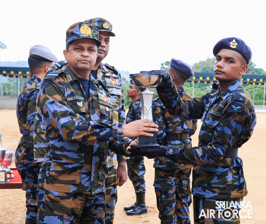 FALL OUT PARADE OF REGULAR, DIRECT ENTRY AND VOLUNTEER AIRMEN AND AIRWOMEN HELD AT SLAF ACADEMY CHINA BAY