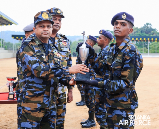 FALL OUT PARADE OF REGULAR, DIRECT ENTRY AND VOLUNTEER AIRMEN AND AIRWOMEN HELD AT SLAF ACADEMY CHINA BAY