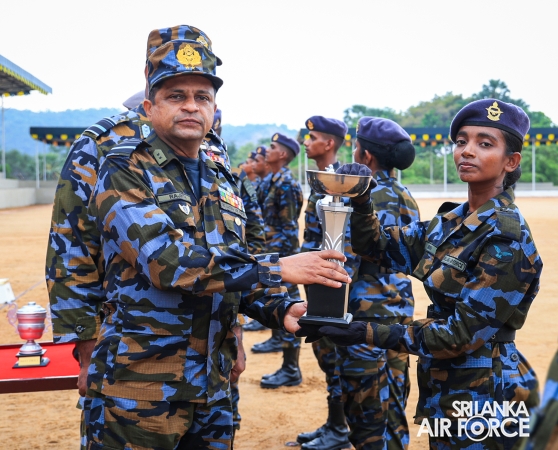FALL OUT PARADE OF REGULAR, DIRECT ENTRY AND VOLUNTEER AIRMEN AND AIRWOMEN HELD AT SLAF ACADEMY CHINA BAY