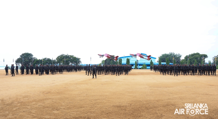FALL OUT PARADE OF REGULAR, DIRECT ENTRY AND VOLUNTEER AIRMEN AND AIRWOMEN HELD AT SLAF ACADEMY CHINA BAY