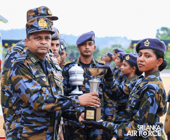 FALL OUT PARADE OF REGULAR, DIRECT ENTRY AND VOLUNTEER AIRMEN AND AIRWOMEN HELD AT SLAF ACADEMY CHINA BAY