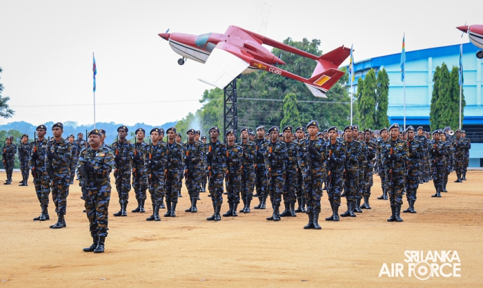 FALL OUT PARADE OF REGULAR, DIRECT ENTRY AND VOLUNTEER AIRMEN AND AIRWOMEN HELD AT SLAF ACADEMY CHINA BAY