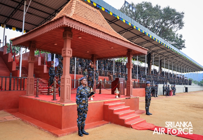 FALL OUT PARADE OF REGULAR, DIRECT ENTRY AND VOLUNTEER AIRMEN AND AIRWOMEN HELD AT SLAF ACADEMY CHINA BAY