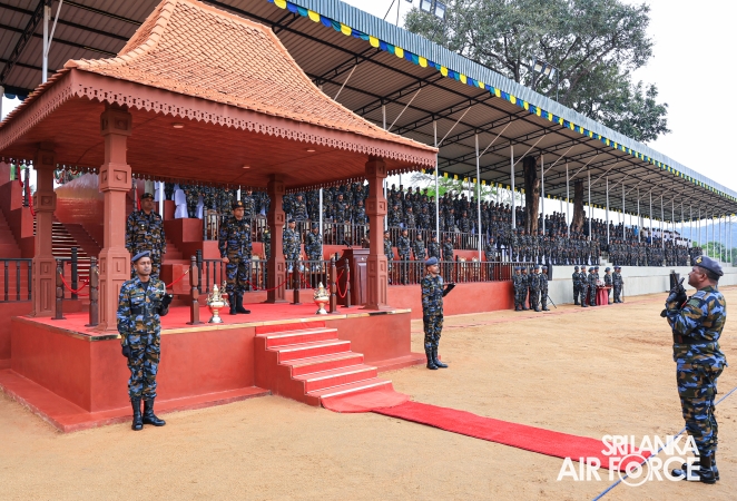 FALL OUT PARADE OF REGULAR, DIRECT ENTRY AND VOLUNTEER AIRMEN AND AIRWOMEN HELD AT SLAF ACADEMY CHINA BAY
