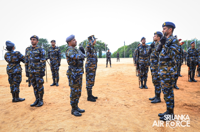 FALL OUT PARADE OF REGULAR, DIRECT ENTRY AND VOLUNTEER AIRMEN AND AIRWOMEN HELD AT SLAF ACADEMY CHINA BAY