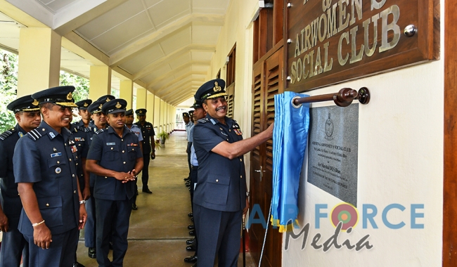 Commander Declares Open New Welfare and Recreational Facilities at SLAF Academy China Bay
