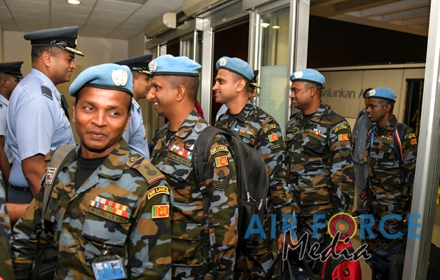 Fourth SLAF Aviation Contingent in the Central African Republic Return Home