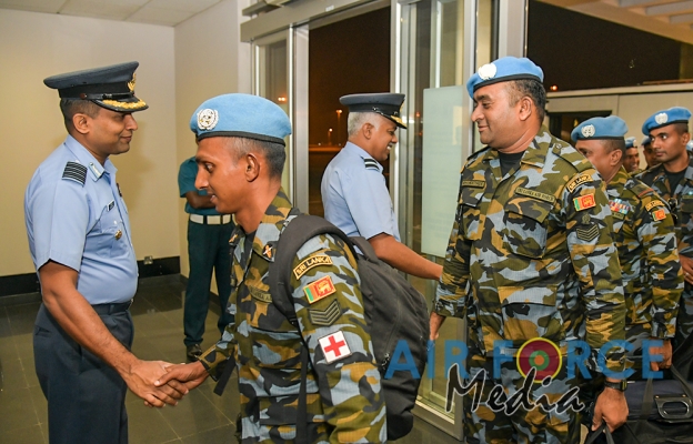 Fourth SLAF Aviation Contingent in the Central African Republic Return Home