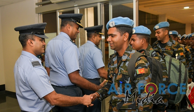 Fourth SLAF Aviation Contingent in the Central African Republic Return Home
