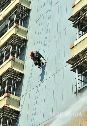 SLAF Assists to Conduct Fire Drill at Central Bank
