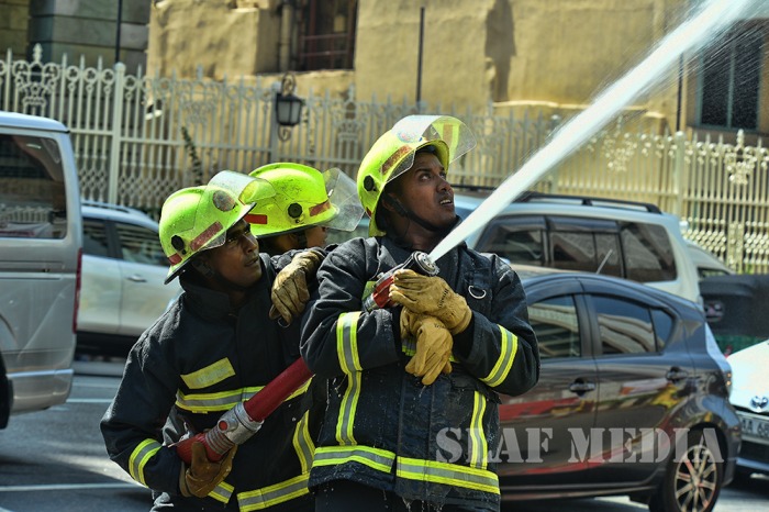 SLAF Assists to Conduct Fire Drill at Central Bank