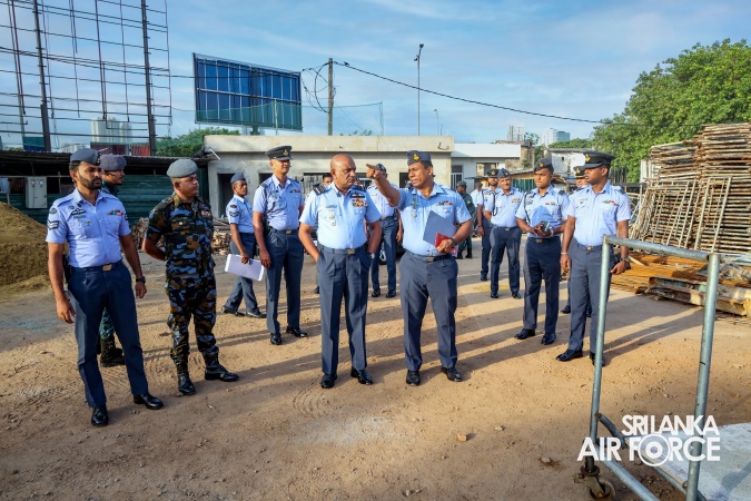 COMMANDER OF THE AIR FORCE REVIEWS PROGRESS OF COLOMBO CENTRAL BUS STAND RENOVATION PROJECT
