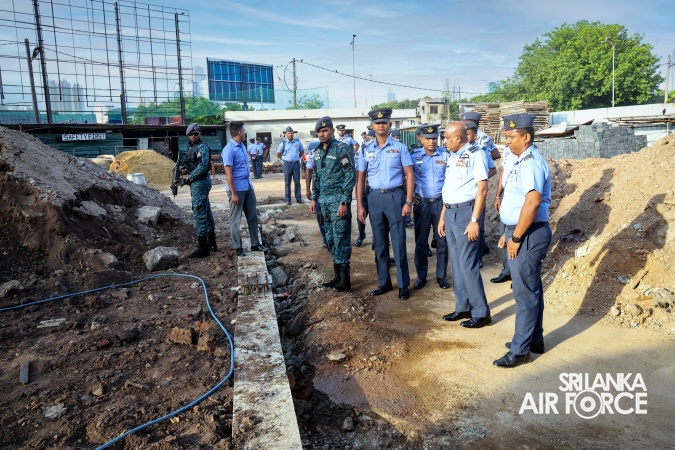 COMMANDER OF THE AIR FORCE REVIEWS PROGRESS OF COLOMBO CENTRAL BUS STAND RENOVATION PROJECT