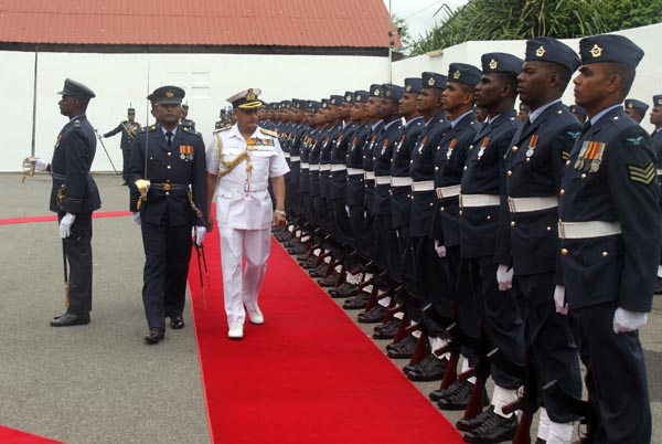 Chief of the Indian Naval Staff calls on Air Force Head Quarters. Chief of the Indian Naval Staff calls on Air Force Head Quarters.