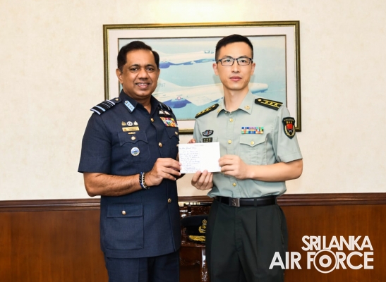 EMBASSY OF CHINA IN SRI LANKA MAKES GENEROUS DONATION TO THE SLAF SEVA VANITHA UNIT