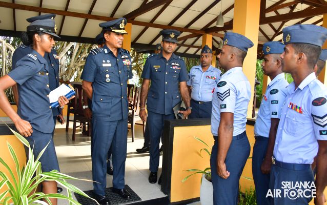 COMMANDER'S INSPECTION OF SLAF STATION KOGGALA