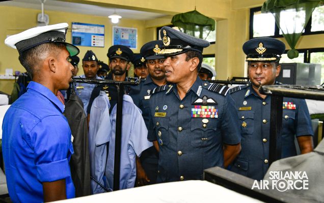 COMMANDER'S INSPECTION AT SLAF STATION PALAVI