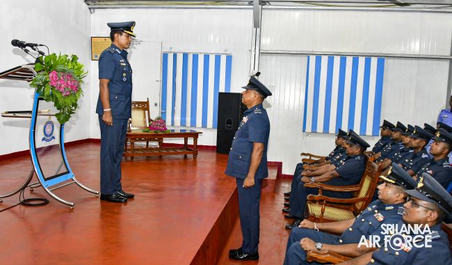 COMMANDER'S INSPECTION AT SLAF STATION PALAVI