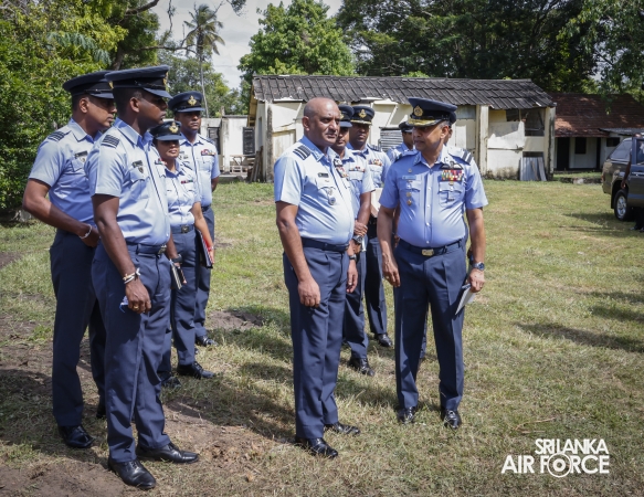 AIR FORCE COMMANDER REVIEWS PROGRESS OF DEVELOPMENT PROJECTS AT SLAF BASE KATUNAYAKE