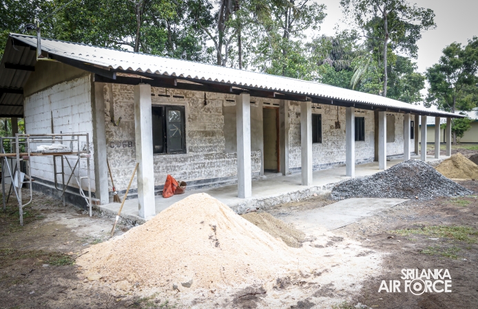 AIR FORCE COMMANDER REVIEWS PROGRESS OF DEVELOPMENT PROJECTS AT SLAF BASE KATUNAYAKE