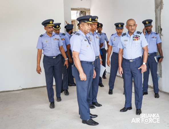 AIR FORCE COMMANDER REVIEWS PROGRESS OF DEVELOPMENT PROJECTS AT SLAF BASE KATUNAYAKE