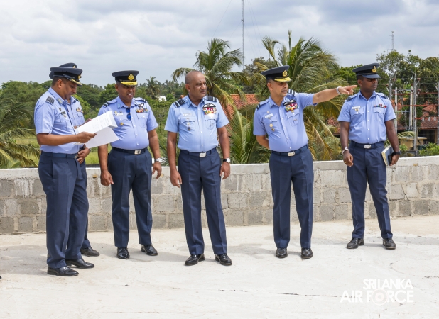 AIR FORCE COMMANDER REVIEWS PROGRESS OF DEVELOPMENT PROJECTS AT SLAF BASE KATUNAYAKE