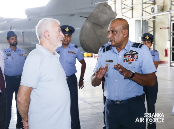 AIR FORCE COMMANDER REVIEWS PROGRESS OF DEVELOPMENT PROJECTS AT SLAF BASE KATUNAYAKE