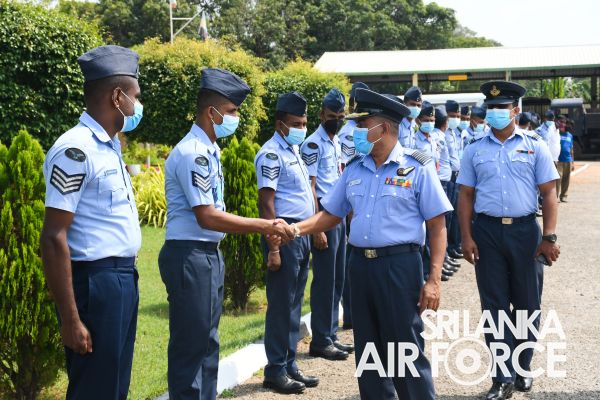 CHANGE OF COMMAND AT THE NO.2 MECHANICAL TRANSPORT REPAIR AND OVERHAUL WING SLAF BASE VAVUNIYA