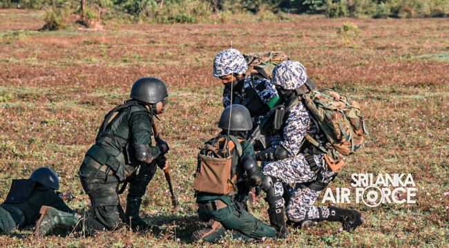 SLAF REGIMENT SPECIAL FORCES CONDUCT COMBAT SEARCH AND RESCUE TRAINING EXERCISE DURING CORMORANT STRIKE 2021