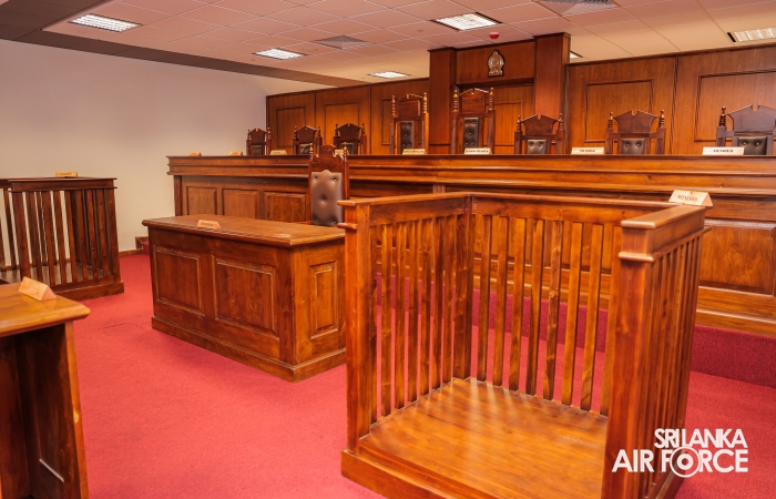 NEWLY ESTABLISHED COURT ROOM OF AIR FORCE HEADQUARTERS DECLARED OPEN