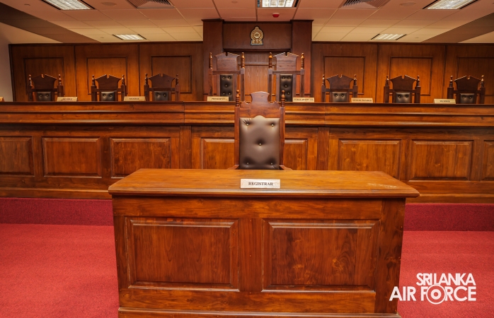 NEWLY ESTABLISHED COURT ROOM OF AIR FORCE HEADQUARTERS DECLARED OPEN