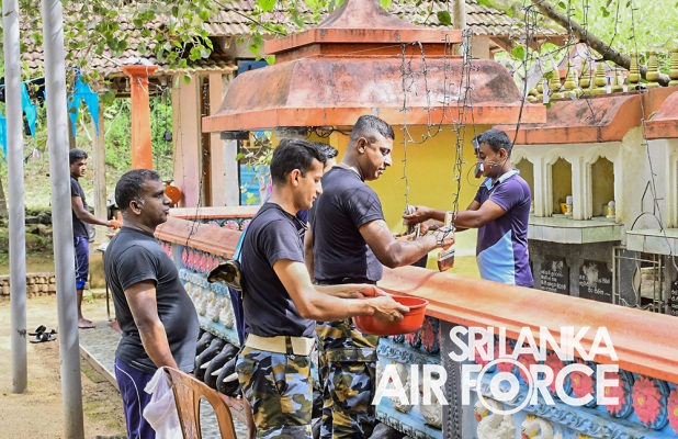 SLAF COMBAT TRAINING SCHOOL DIYATALAWA CONDUCTS COMMUNITY SERVICE PROJECTS IN LINE WITH WELIOYA OUT DOOR EXERCISE