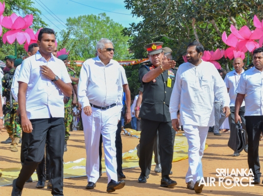 SLAF COMMANDER ATTENDS THE RELIC ENSHRINEMENT CEREMONY AT HISTORICAL DEEGAWAPIYA STUPA
