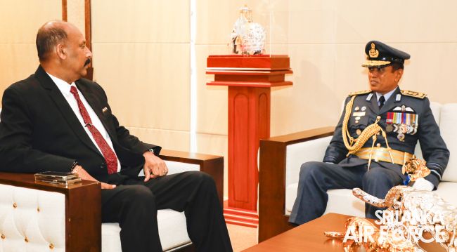 The
Commander of the Air Force, Air Marshal Udeni Rajapaksa