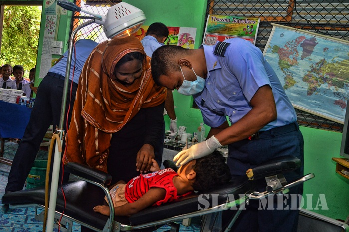 Mobile Dental Clinic at Al Furkhan Viddyala for Marble Beach Area Civilians