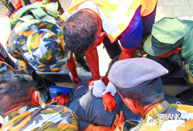 SLAF TROOPS ENGAGE IN DISASTER PREPAREDNESS DRIL AT BADULLA