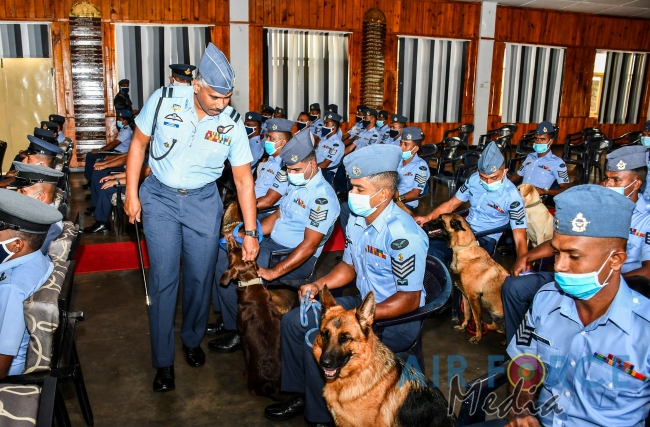 SLAF CTS Diyathalawa Completes 1st Course on Narcotic, Expolosive Detection and Search for Canines