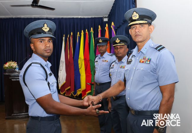 LANYARD AND CANE AWARDING CEREMONY OF NO.56 REGIMENT BRANCH TRAINING COURSE AT SLAF CTS DIYATALAWA