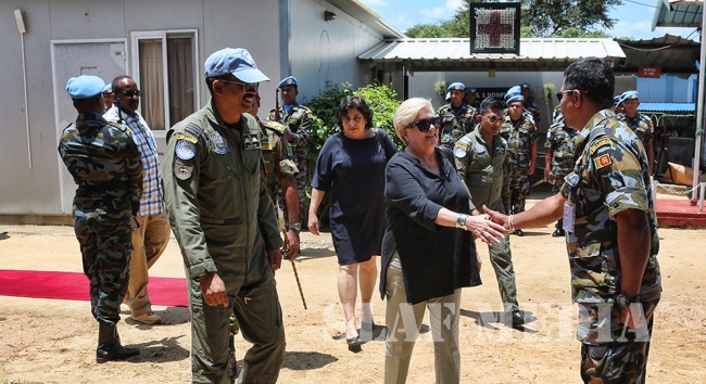 Director Mission Support Pays Courtesy Visit to Sri Lanka Aviation Unit in South Sudan