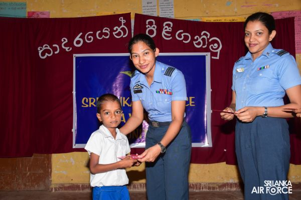 SLAF SEVA VANITHA UNIT ASSISTS THE KIDAGALEGAMA VIDYALAYA MEDAWACHCHIYA