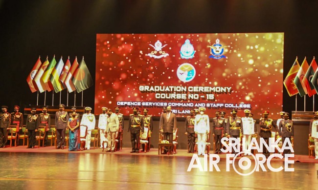 NO 15 DEFENCE SERVICES COMMAND AND STAFF COURSE GRADUATION HELD AT THE NELUM POKUNA THEATRE