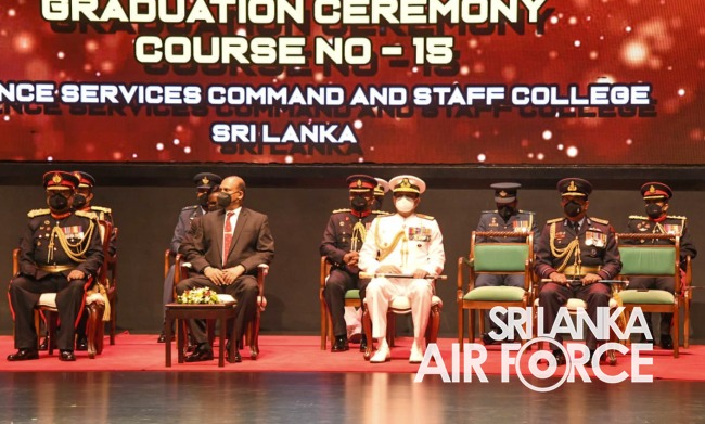 NO 15 DEFENCE SERVICES COMMAND AND STAFF COURSE GRADUATION HELD AT THE NELUM POKUNA THEATRE