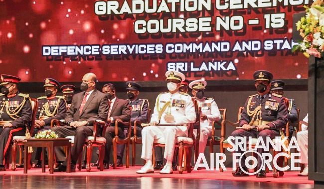 NO 15 DEFENCE SERVICES COMMAND AND STAFF COURSE GRADUATION HELD AT THE NELUM POKUNA THEATRE