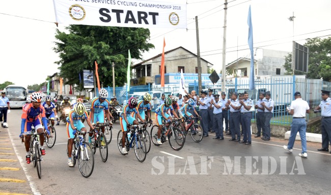 Air Force Wins the10th Defence Services Cycling Championship 2018