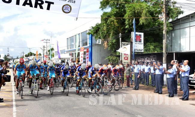Air Force Wins the10th Defence Services Cycling Championship 2018